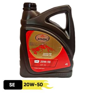 روغن موتور خودرو بنزینی آتا اویل مدل 20w 50 se حجم 4 لیتر